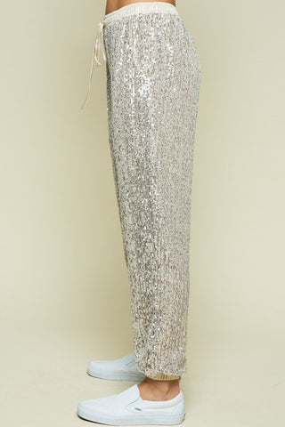 The Holiday Party Sequin Jogger