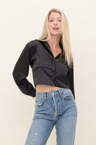 Satin Cropped Blouse