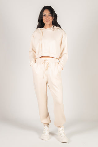 Scuba Modal Cropped Hoodie Top