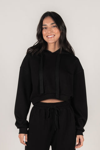 Scuba Modal Cropped Hoodie Top