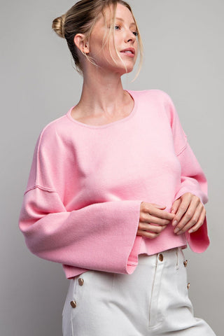 Bubble Gum Pink Summer Sweater