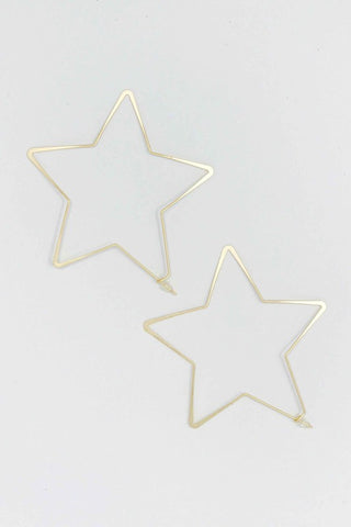 Twinkling Star Hoop Earrings