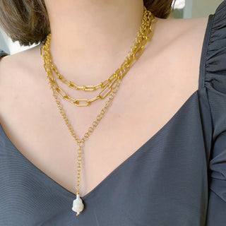 PEARL LARIAT NECKLACE