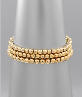 The Perfect 3 Stack Gold Bracelets