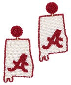 Alabama  Beaded Earrings